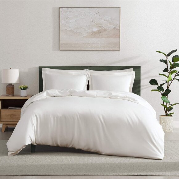 Sunday Citizen Natural Premium Bamboo Duvet Cover White - Picture 2 of 4